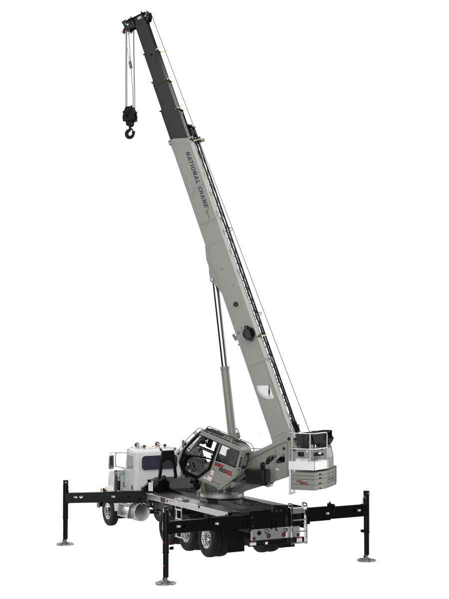 National Crane Boom Truck - greatest capacity and reach combination.