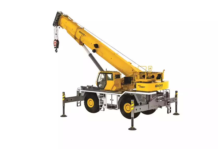 GROVE manitowoc crane GRT8100-1 Is a Rough-Terrain crane featuring new capacity improvements and great fuel efficiency, making it one of the best cranes on the market today!