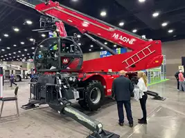 Magni’s RTH 13.101 rotating telescopic handlers feature 360-degree rotation and a patented outrigger system.
