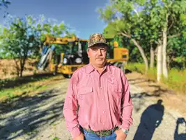 DFW Growing communities and cities. less hectic and busy options outside of DFW is Palo Pinto County Texas - construction in suburbs - growing suburbs in texas - gradall and heavy equipment used in town expansion - tax dollars for citizens.