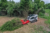 New Deck Mulcher taking down a tree