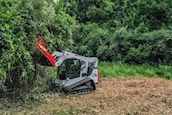 New Fecon Deck Mulcher working on a forest