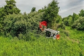 New Deck Mulcher getting a tree to work on 