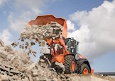 New Hitachi Loader dumping dirt and rocks for Sale