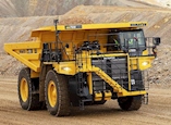 New Komatsu Dump Truck moving